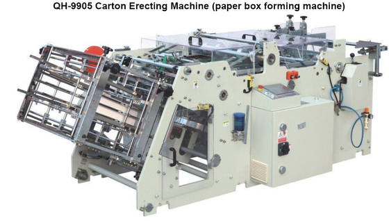 पेपर बॉक्स स्वचालित हैम्बर्गर बॉक्स पैकिंग मशीन कार्टन खड़ी होने वाली मशीन